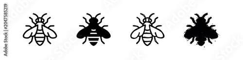 Tableau sur toile Bee Icon Variations