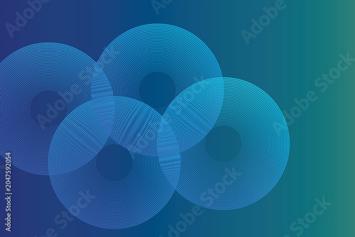 Abstract Geometric Background with Concentric Circular Lines