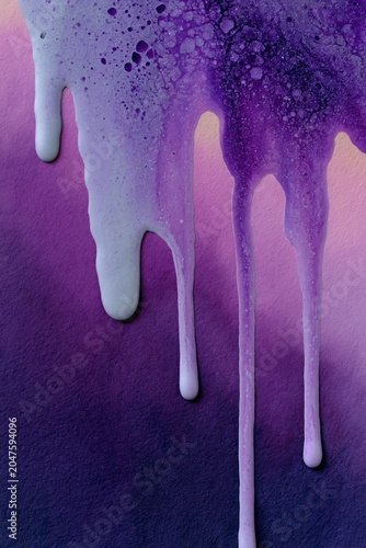 Abstract paint drip texture background with purple and violet gradients for design wallpaper and poster