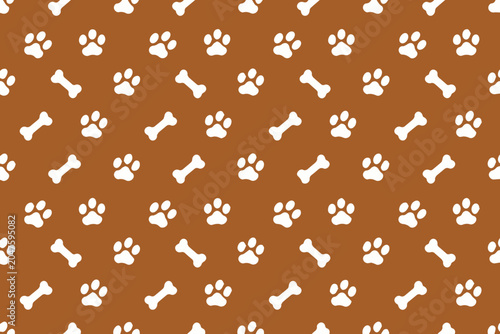 Dog paw and bone pattern for pet salon branding