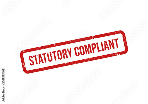 Vászonkép Red statutory compliance stamp with bold text