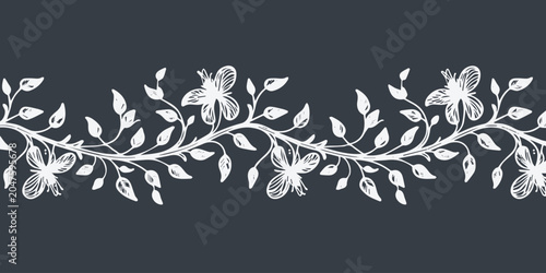 Konstfotografi Vine repeat pattern for textile and fabric