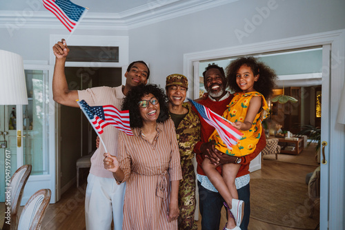 Us Veteran woman homecoming