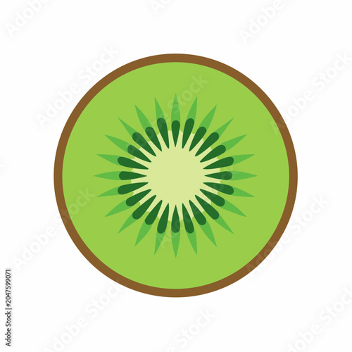 Stylized Slice of Kiwi Fruit