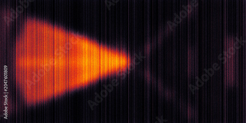 Foto Abstract Dark Background with Vertical Lines and Orange Light Flare, Tech Glitch