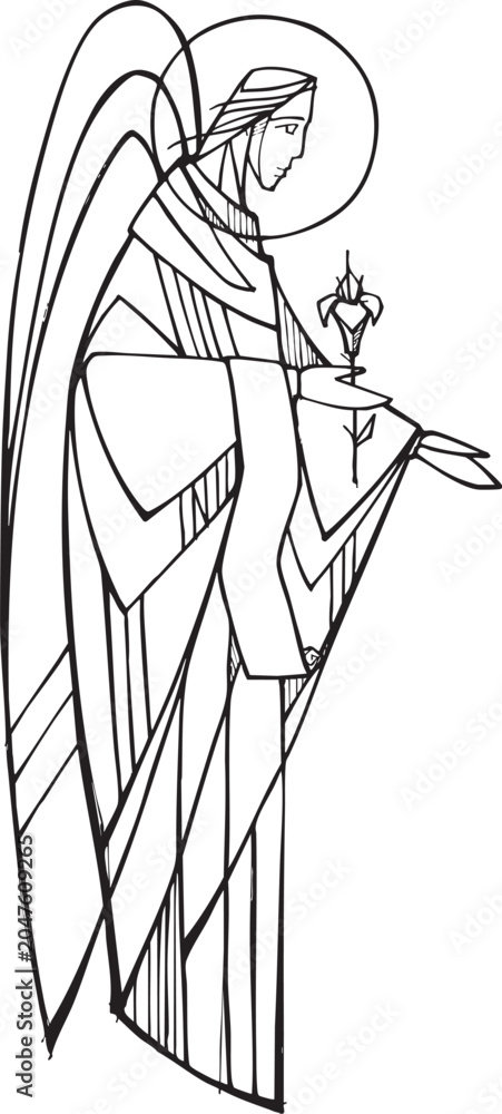 Obraz premium Saint Gabriel the Archangel Messenger of God