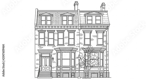 vector sketch of a house