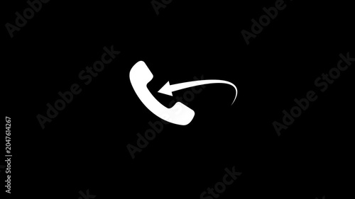 Outgoing call phone icon animation