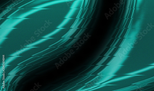 Cuadro en lienzo Abstract Teal and Black Swirling Pattern with Digital Glitch Effect