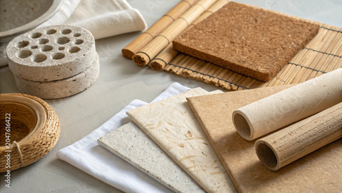 Natural Texture Design Materials Flat Lay