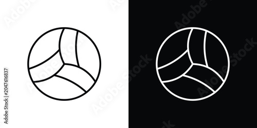 Foto Volley ball icon in editable outlined, Vector EPS10