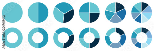 Fotografia Circle division infographic icon set