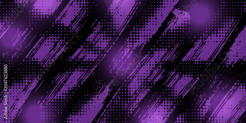 Fotografie purple black brush wrap car sticker pattern abstract banner sporty lines black purple grunge color combination brush pattern racing motorsport design, modern
