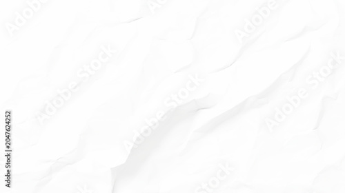 Foto White crumpled paper texture transparent png overlay wrinkled and creased blank