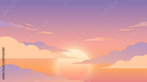 Dreamy Pastel Sunset Sky Background Ai Generated