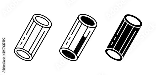 Foto Rigatoni Pasta Icons, Italian Food Vector Graphics, Culinary Design Elements