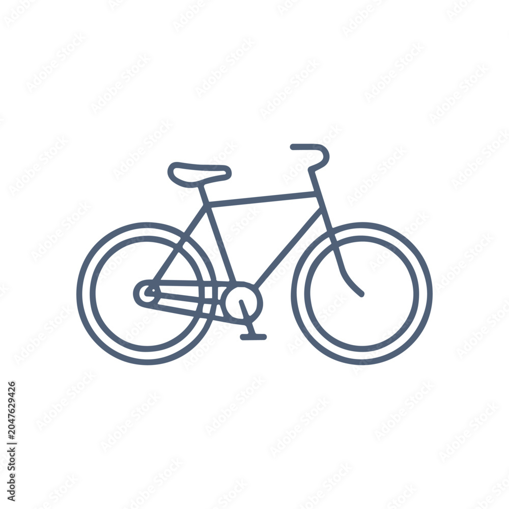 Obraz premium Bicycle Line Drawing Simple Bike.