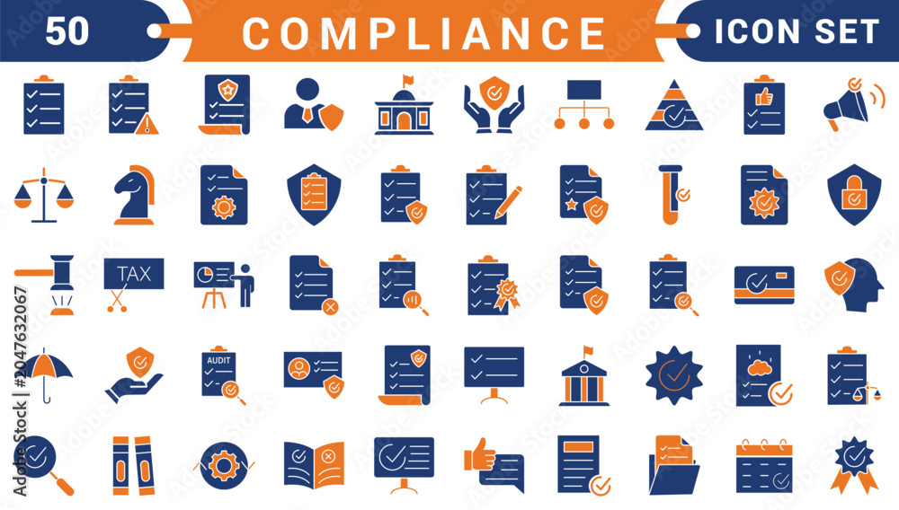 Photography compliance icon set