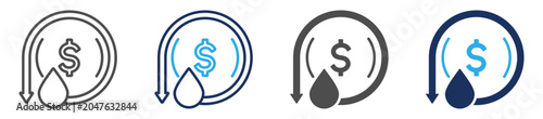 Foto liquidity icon set multiple concept