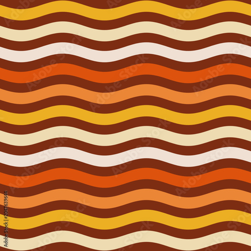 Seamless Wave Pattern Orange 458123193