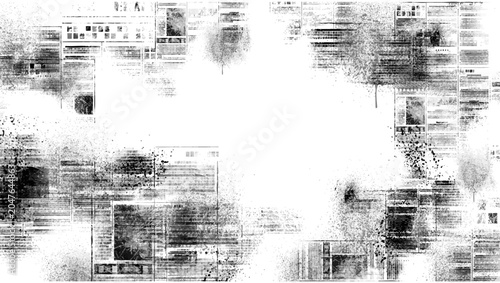 Fotografie Old newspaper background with authentic newsprint pattern