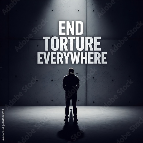 Dramatic Silhouetted Man Facing Large Text Message 