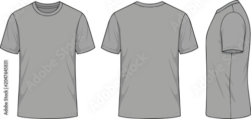 Grey T-Shirt Mockup Set for Fashion Branding