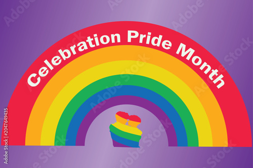 Pride Month LGBTQ Happy New Inclusion Love is Love vector image.