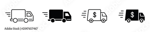Fotografie Delivery Truck Icon Set