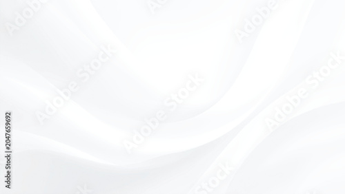 Konstfotografi White wavy abstract background with smooth curves and subtle gradient effect one