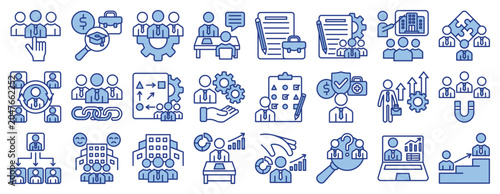 Bild auf Leinwand Human resources icon set