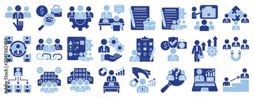 Bild auf Leinwand Human resources icon set