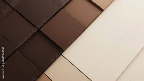 Abstract Geometric Brown and Beige Cube Pattern Background