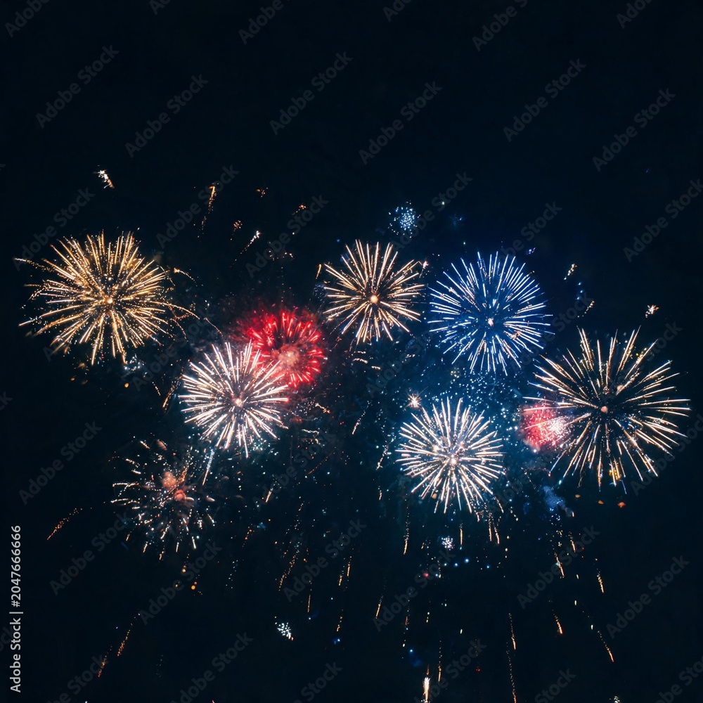 Fototapeta premium fireworks in darknight
