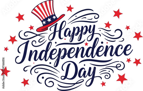 Photos 4th of july celebration usa independence day design with patriotic uncle sam hat