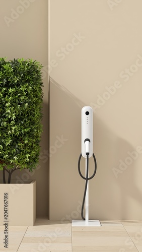 Electric Vehicle Charging Station in Modern Interior Design