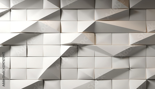 Geometric wall panels creating luxury background