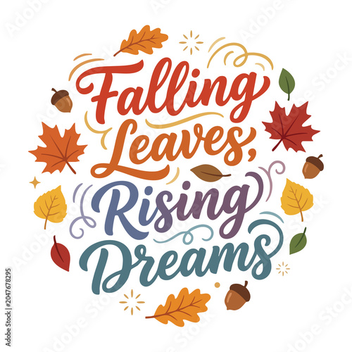 Autumn typography design
