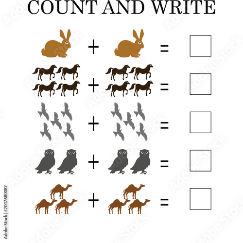 Addition and Subtraction Math Worksheet for Students Learning Basic Arithmetic