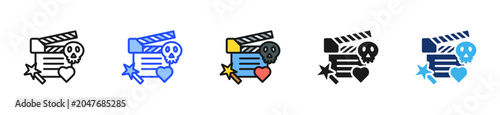 Fotografia Movie Genre Icon Collection With Multiple Styles