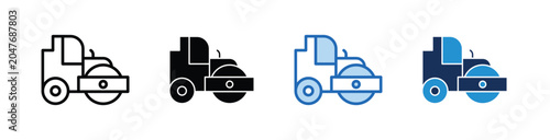 Foto Road Roller  icon Collection With Multiple Styles