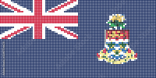 Photography Flag of Cayman Islands pixel art of dots