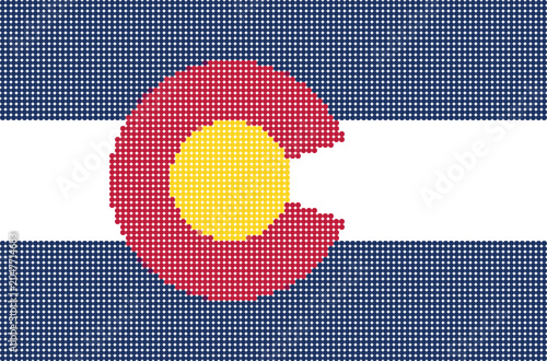 Foto Flag of Colorado pixel art of dots