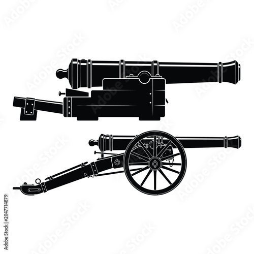 Two vintage cannons vactor file
