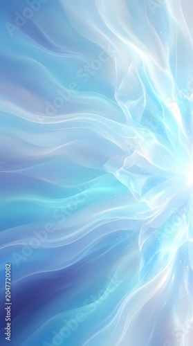 Abstract Blue Swirls Light Background