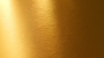A luxurious reflective gold background surface featuring soft shadows and warm lighting