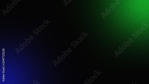 Colorful grainy abstract of blue and green. Retro grainy gradient background noise texture effect. Beautiful color background. Bright light flash glow glitter neon metallic. Noise grain mesh