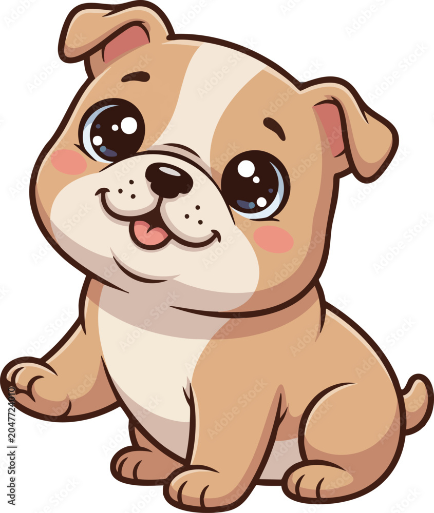Fototapeta premium Bulldog Puppy Digital Art Design