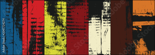 Vintage color strip vector texture collection.Retro grunge poster background with vibrant color sections.Grungy textured background bundle for posters and flyers.