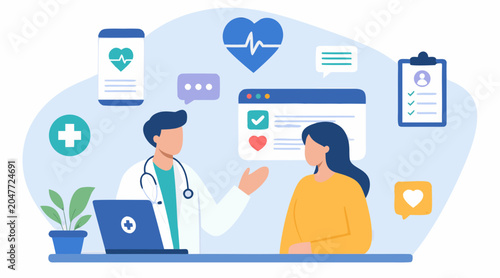 Digital Healthcare Consultation with Doctor and Patient Interaction